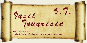 Vasil Tovarišić vizit kartica